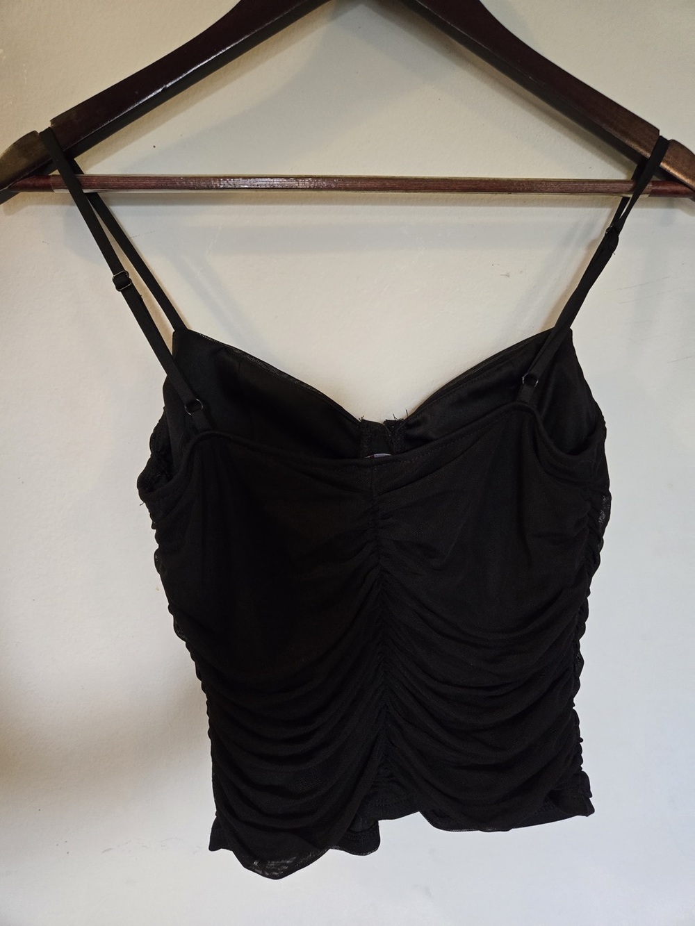 Moa Moa Black Ruched Crop Top